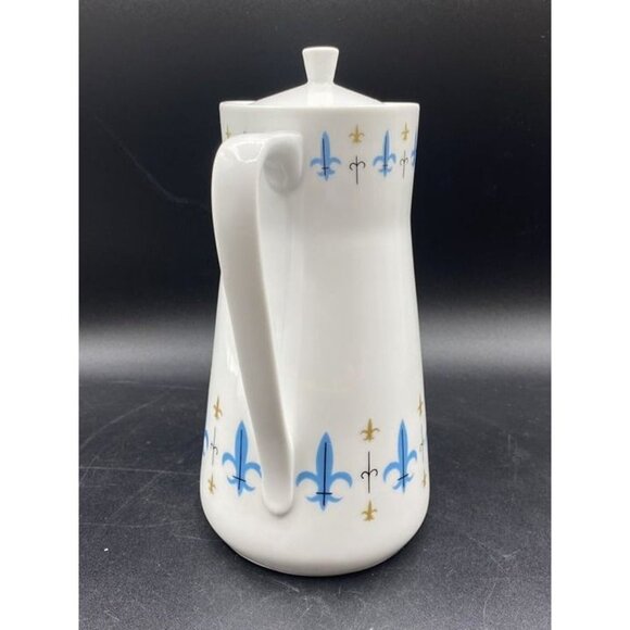 Style House China Caravelle Coffee Pot Yamaguchi Fleur de Lis Japan Knights - Picture 5 of 12